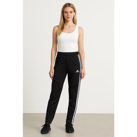 Adidas Climacool Black Track Pants Women’s Medium – 3 Stripes Logo Joggers - Picture 1 of 12